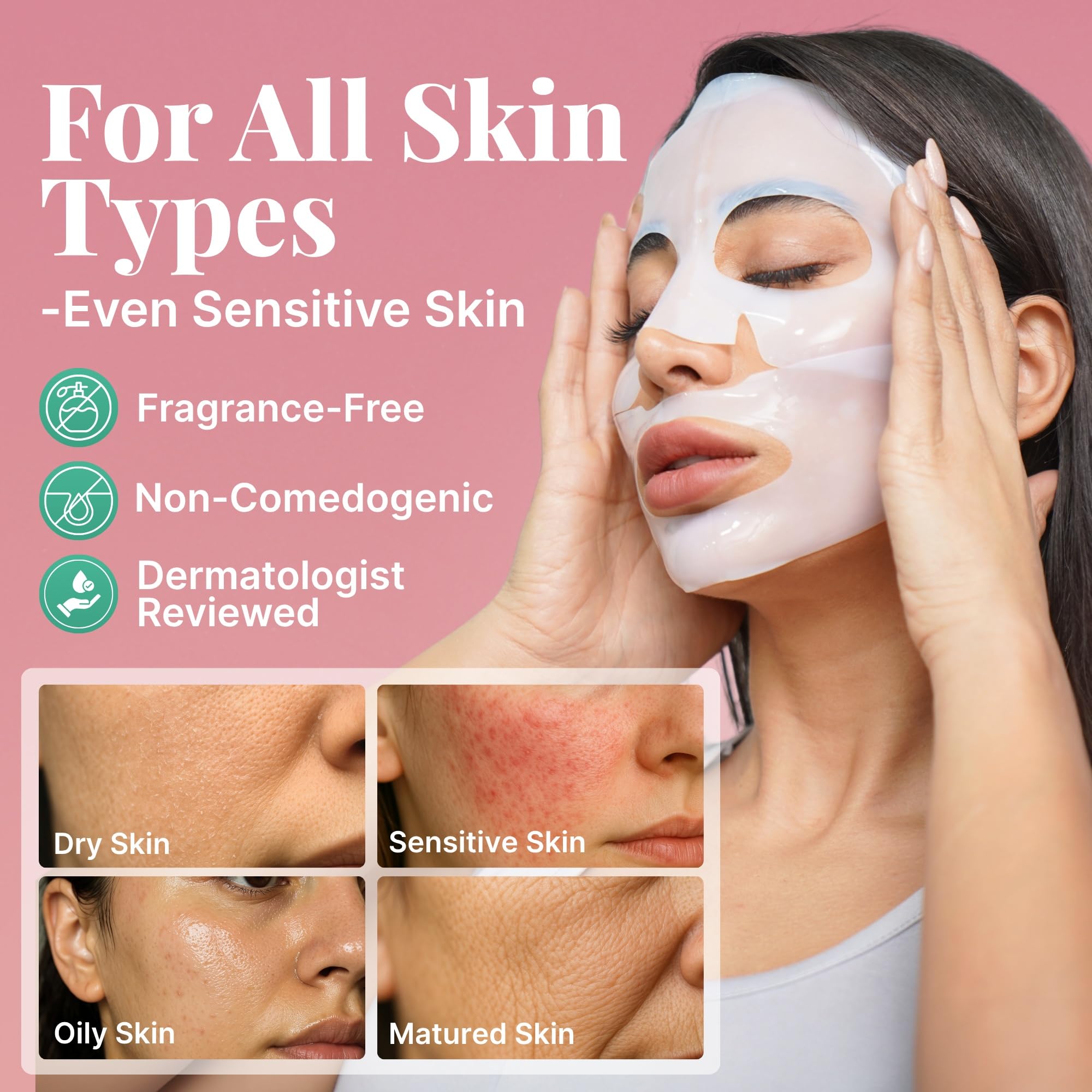 Masque hydrogel Dr. Sheen texture-visage douce et absorption progressive.