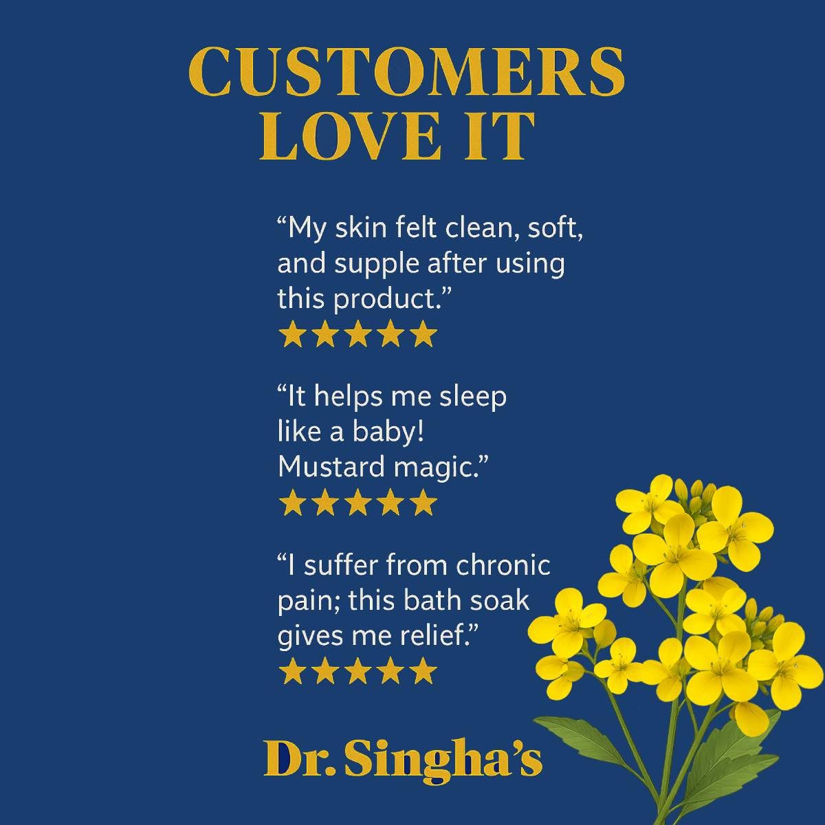 Dr. Singha's – ingrédients de qualité, moutarde biologique et huiles essentielles.
