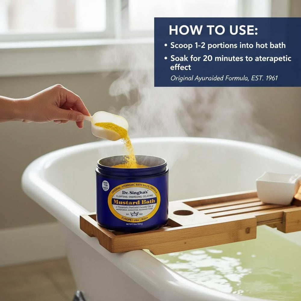 Dr. Singha's sels moutarde avec huiles pour aromathérapie douce