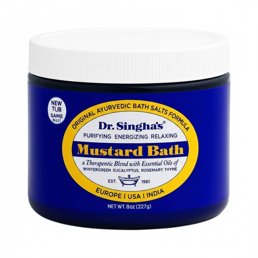Dr. Singha's flacon de sels de bain moutarde pour relaxation et revitalisation
