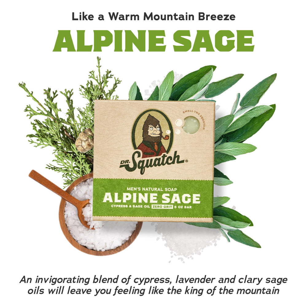 Emballage éco-responsable Dr. Squatch Alpine Sage – choix durable