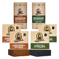Dr. Squatch barrique bois bourbon: soin artisanal au parfum boisé durable.