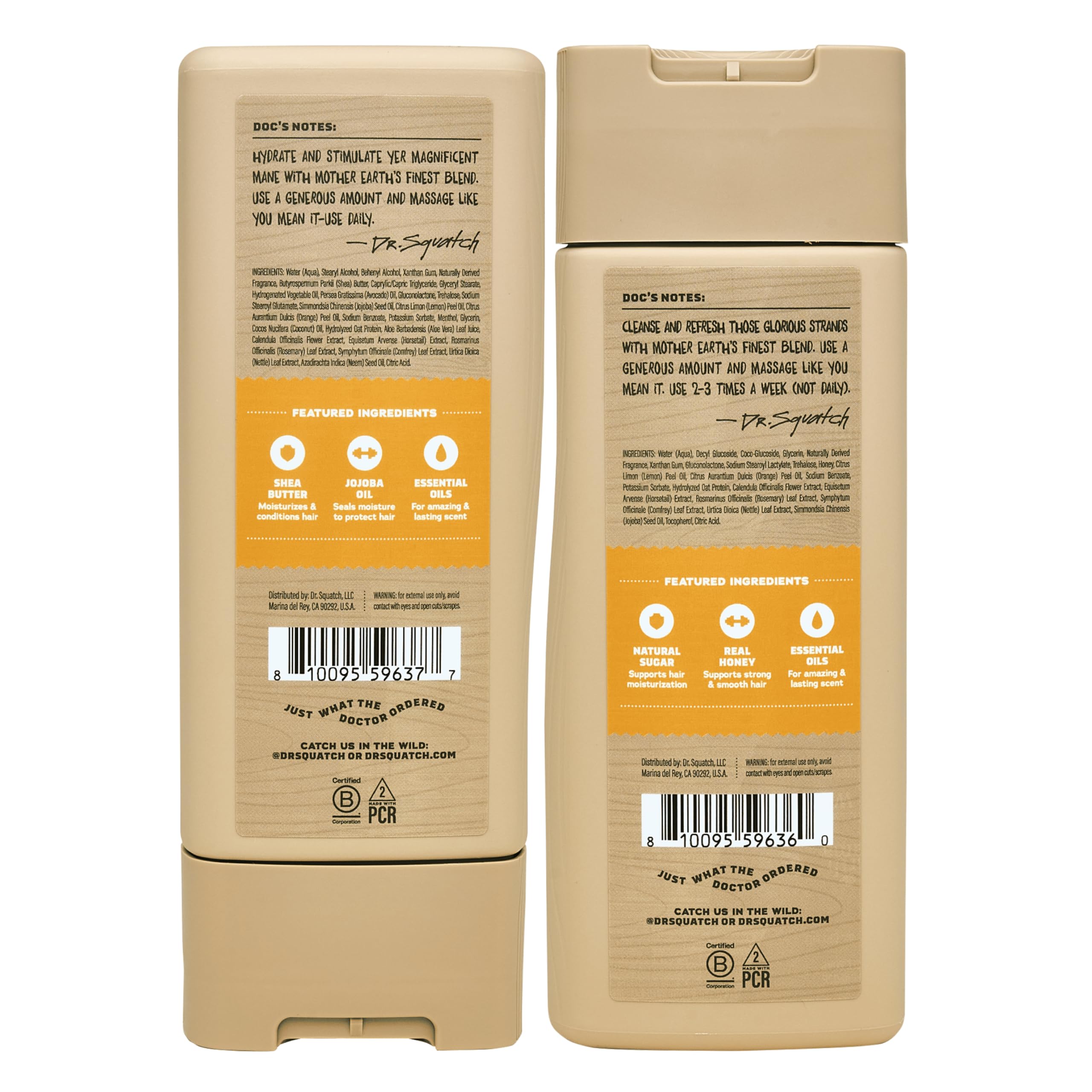 Dr. Squatch Beurre de Karité – ingrédient nourrissant pour cheveux soyeux.