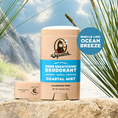 Déodorant Dr. Squatch avec charbon et postbiotiques pour fraîcheur durable