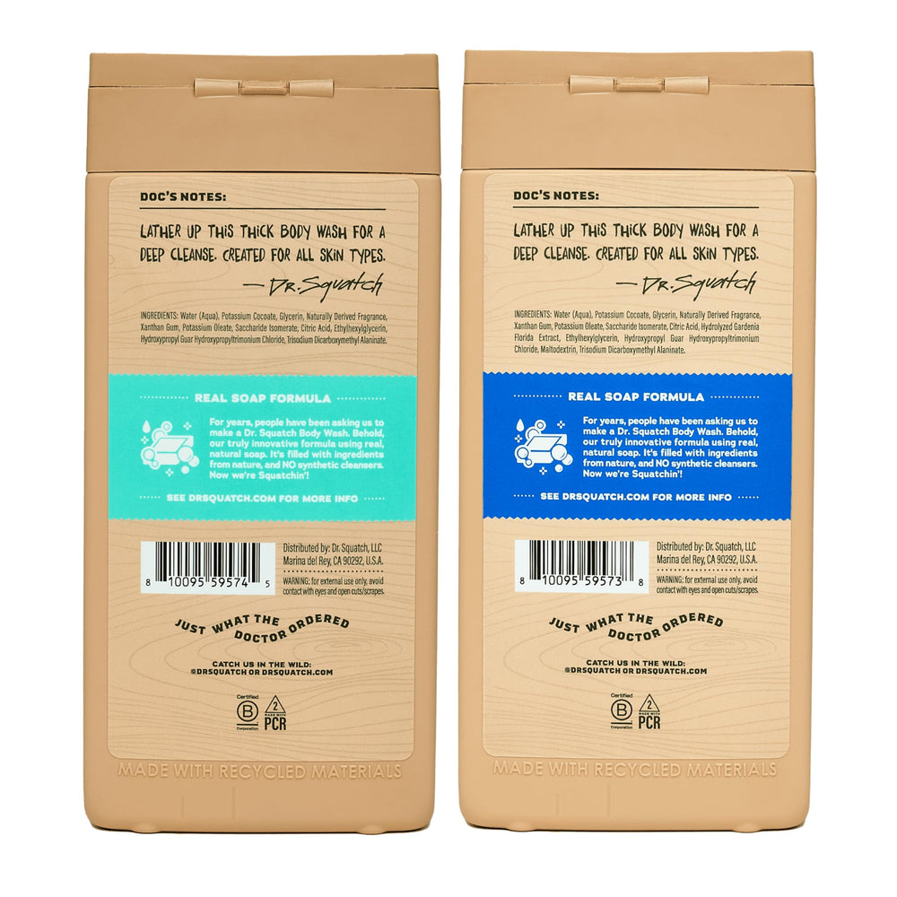 Dr. Squatch Coconut Castaway – bouteille élégante avec parfum exotique prolongé pour l'hygiène