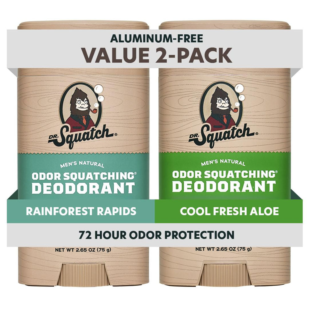 Dr. Squatch Rainforest Rapids déodorant en bâton pour une fraîcheur durable sans aluminium.