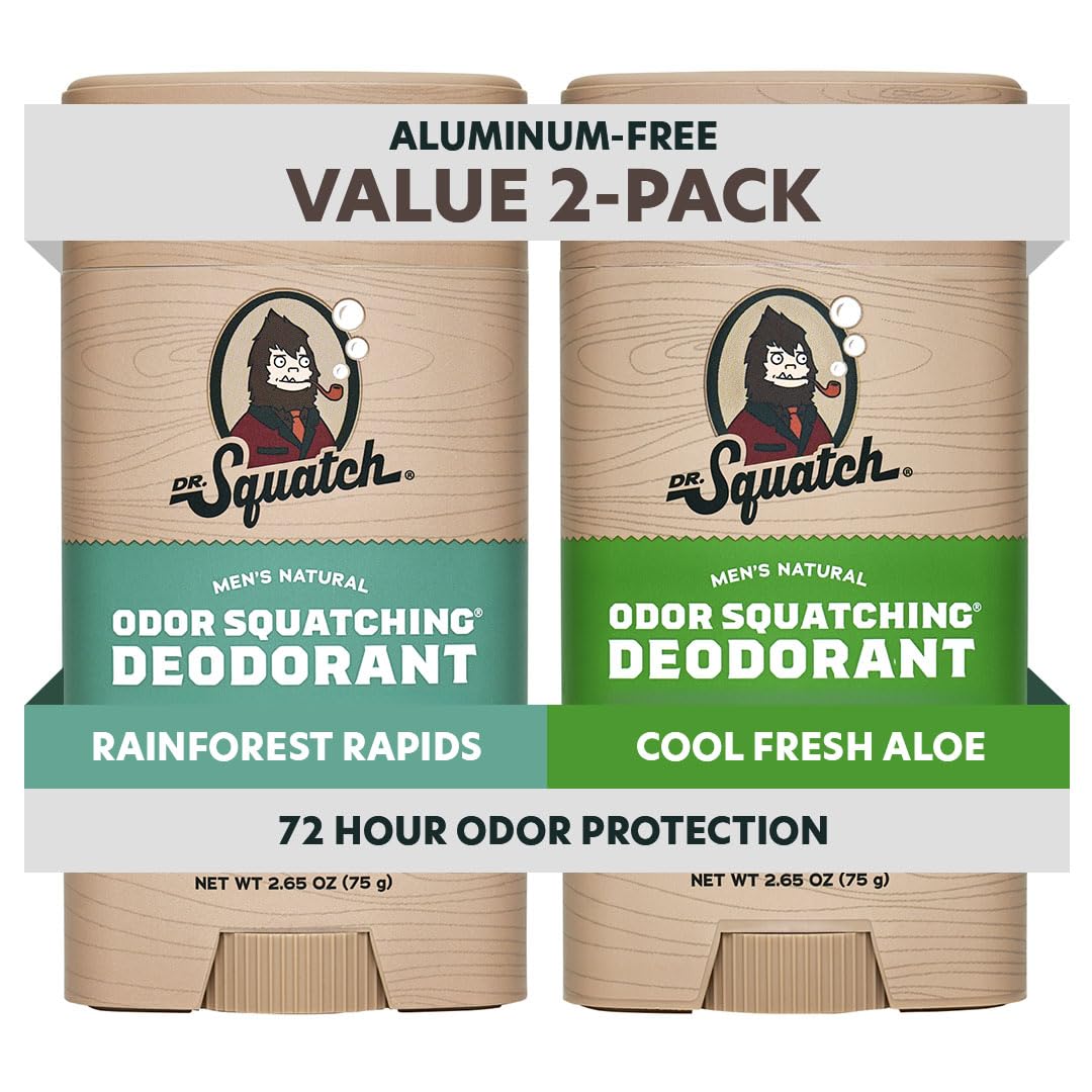 Dr. Squatch Rainforest Rapids déodorant en bâton pour une fraîcheur durable sans aluminium.