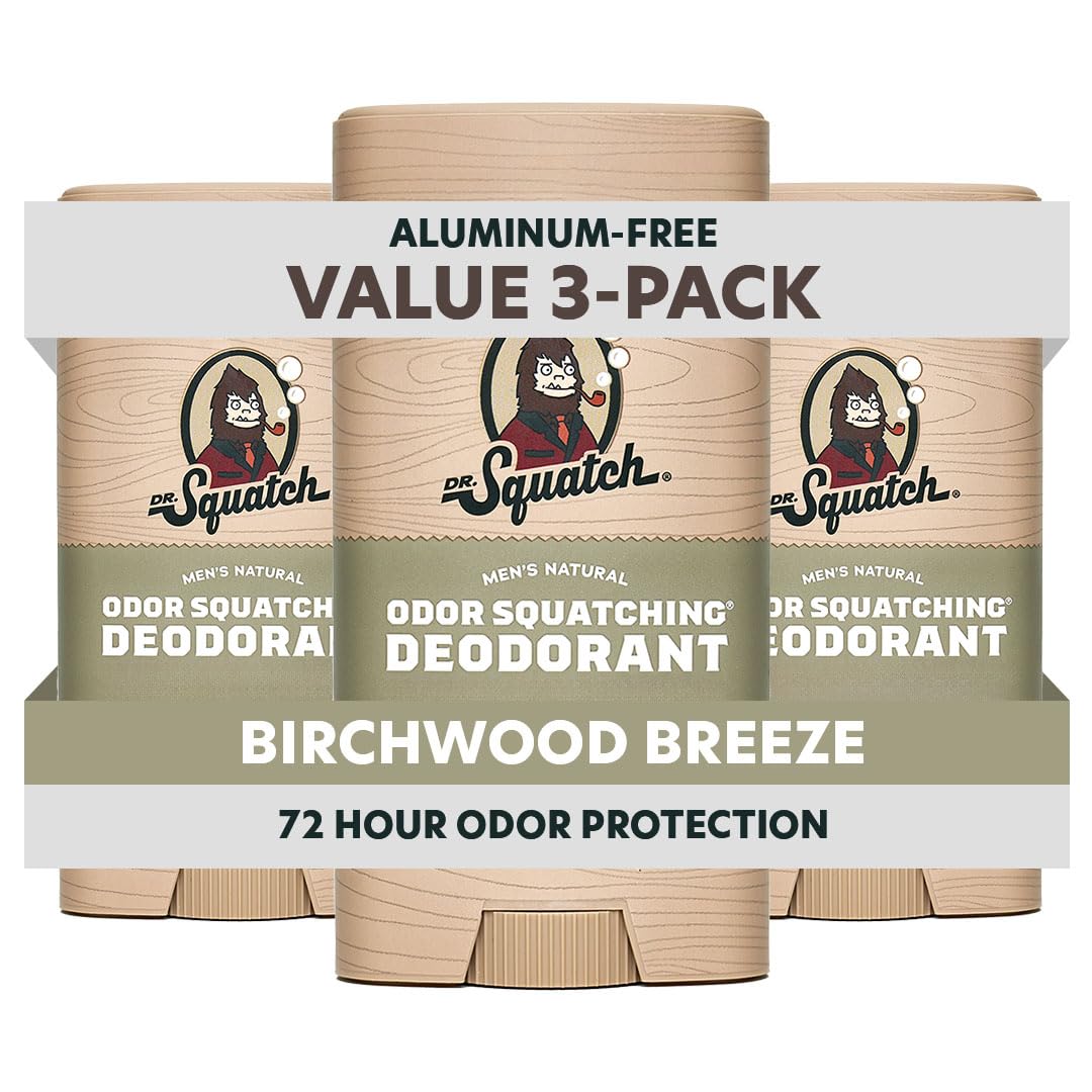 Dr. Squatch Birchwood Breeze: déodorant bâton pour une fraîcheur durable.