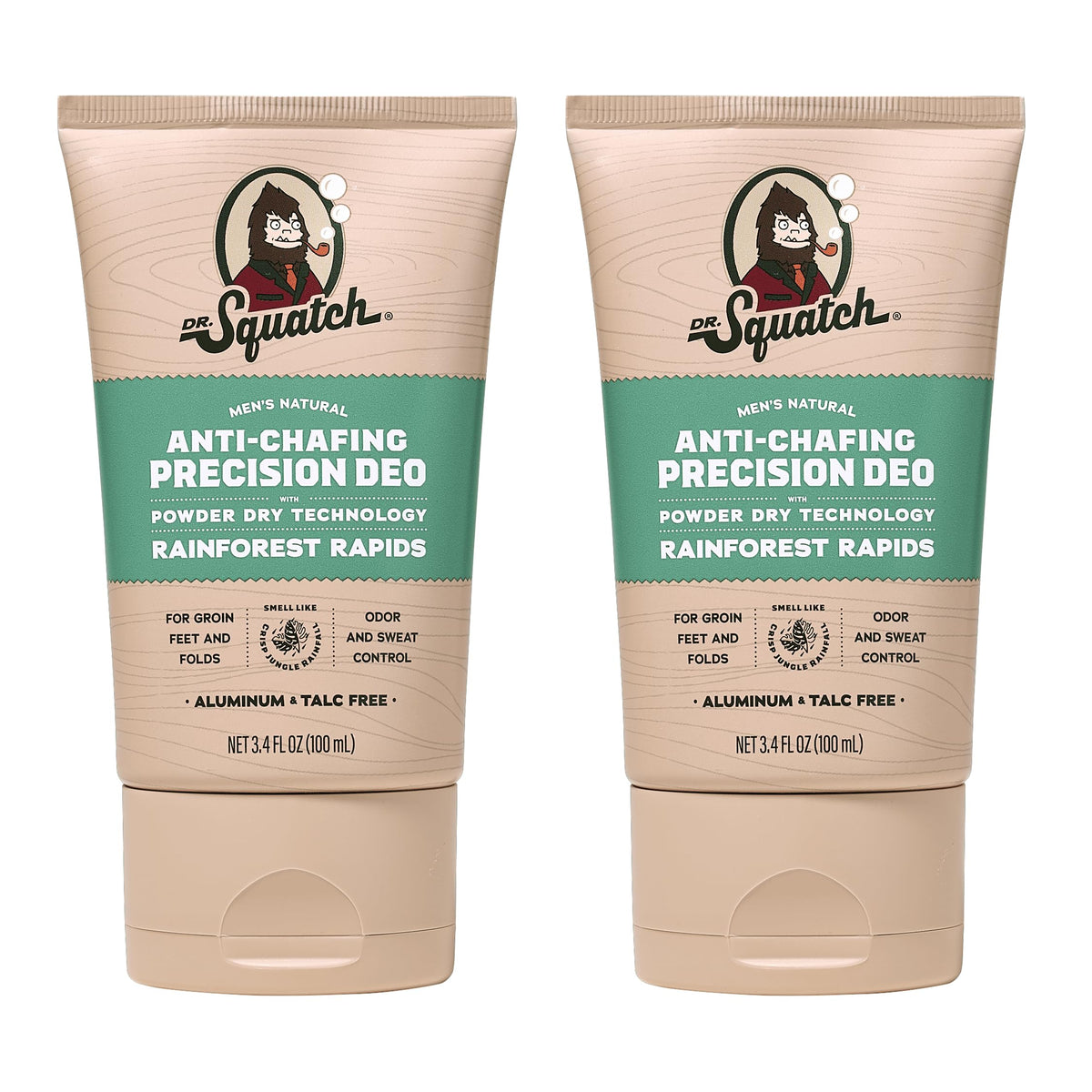 Dr. Squatch déodorant corporel homme application: texture légère qui sèche rapidement et contrôle l odeur