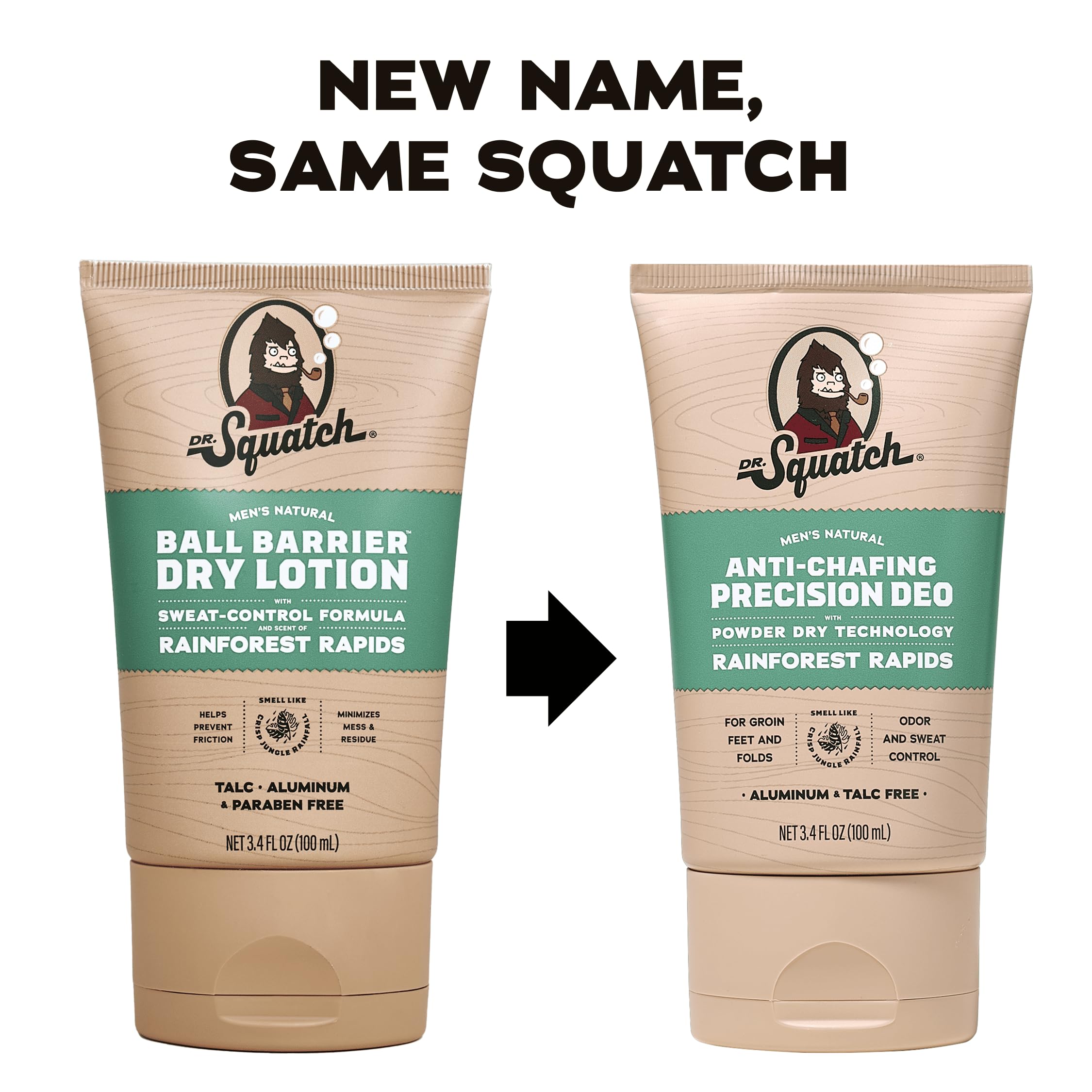 Dr. Squatch déodorant corporel homme texture poudreuse qui sèche sans bavure