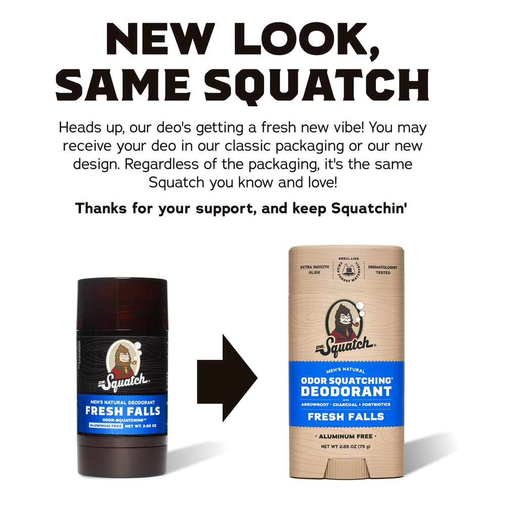 Texture du déodorant naturel Dr. Squatch, application fluide et pratique.