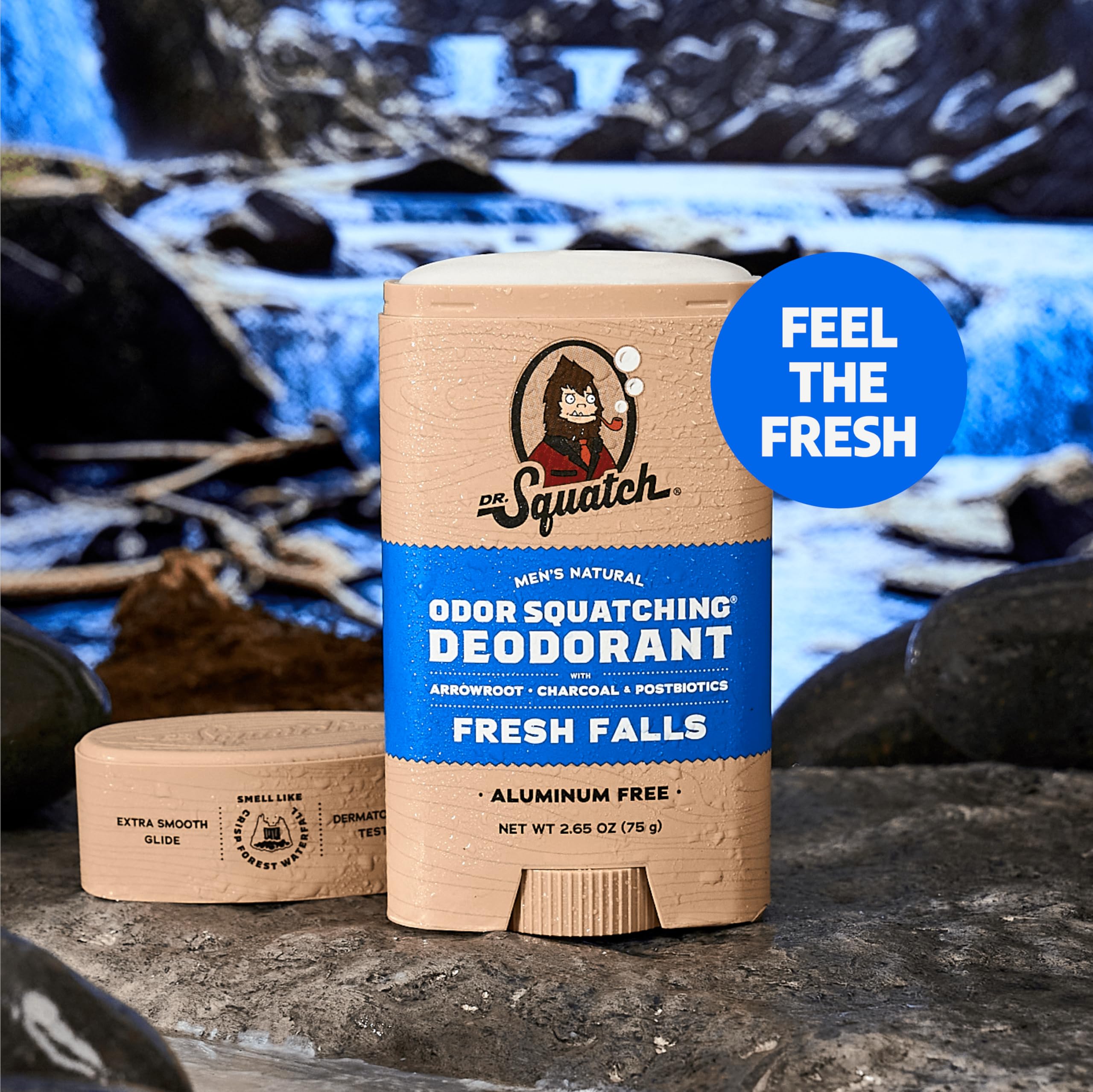 Dr. Squatch déodorant homme charbon et postbiotiques, solution naturelle