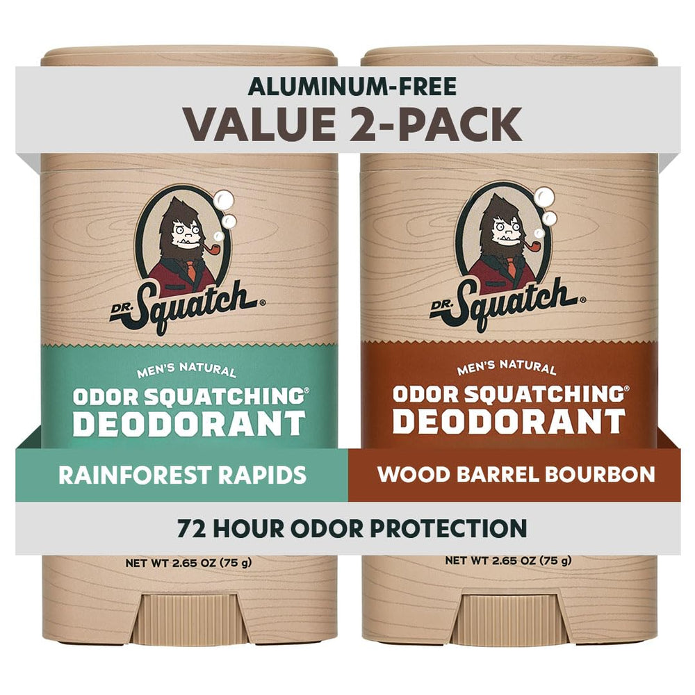 Dr. Squatch Déodorant homme, emballage double prêt à offrir.