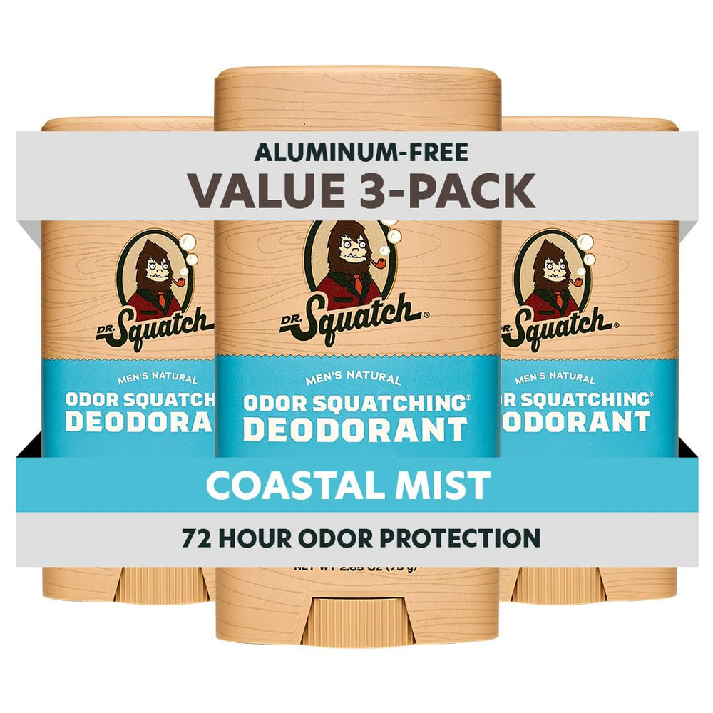 Dr. Squatch déodorant pour homme en pack 2, Sierra Storm et Sandalwood Summit, protection longue durée