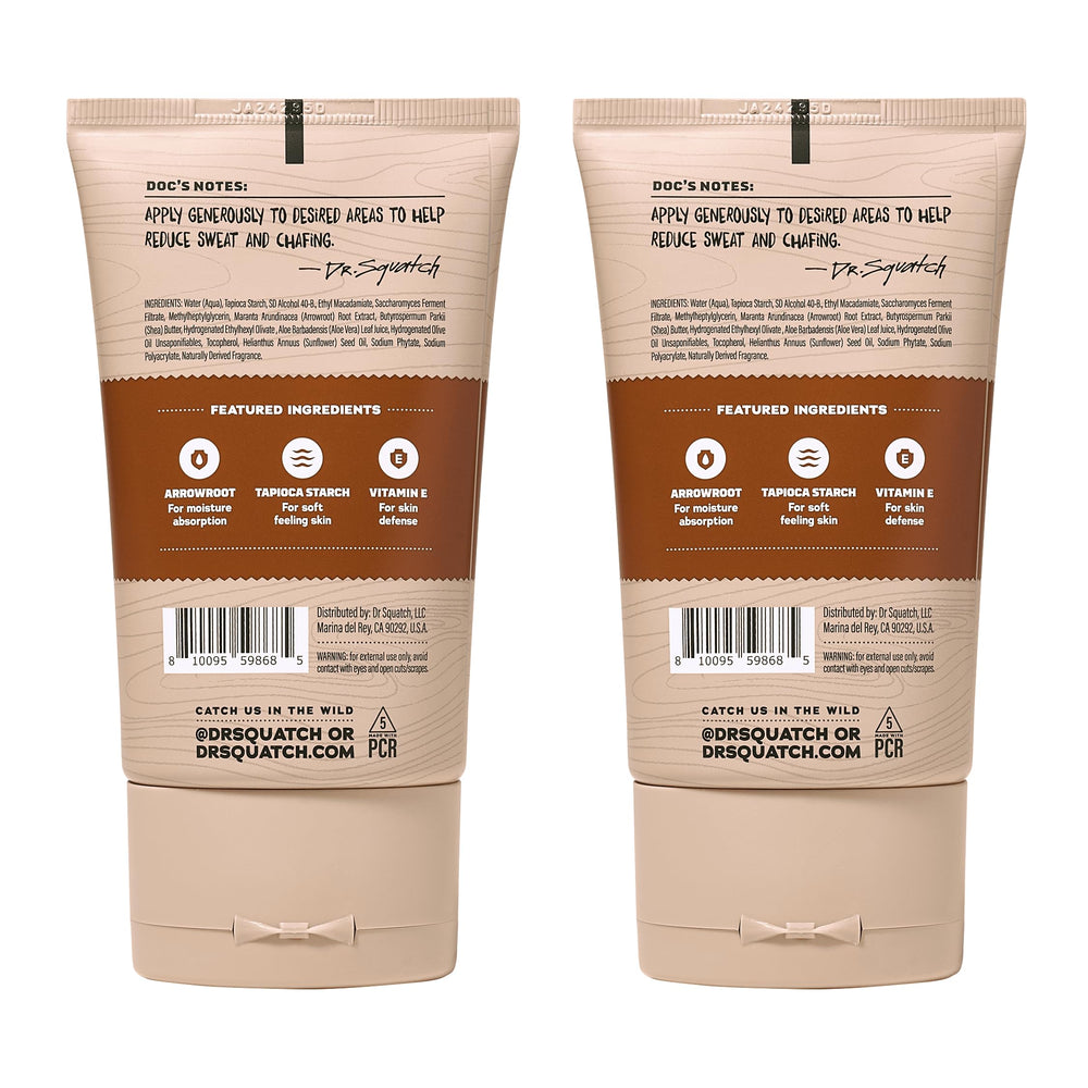 Dr. Squatch déodorant, testé dermatologiquement pour tous les types de peau.