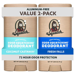 Dr. Squatch déodorant pour hommes au charbon et postbiotiques, protection durable.
