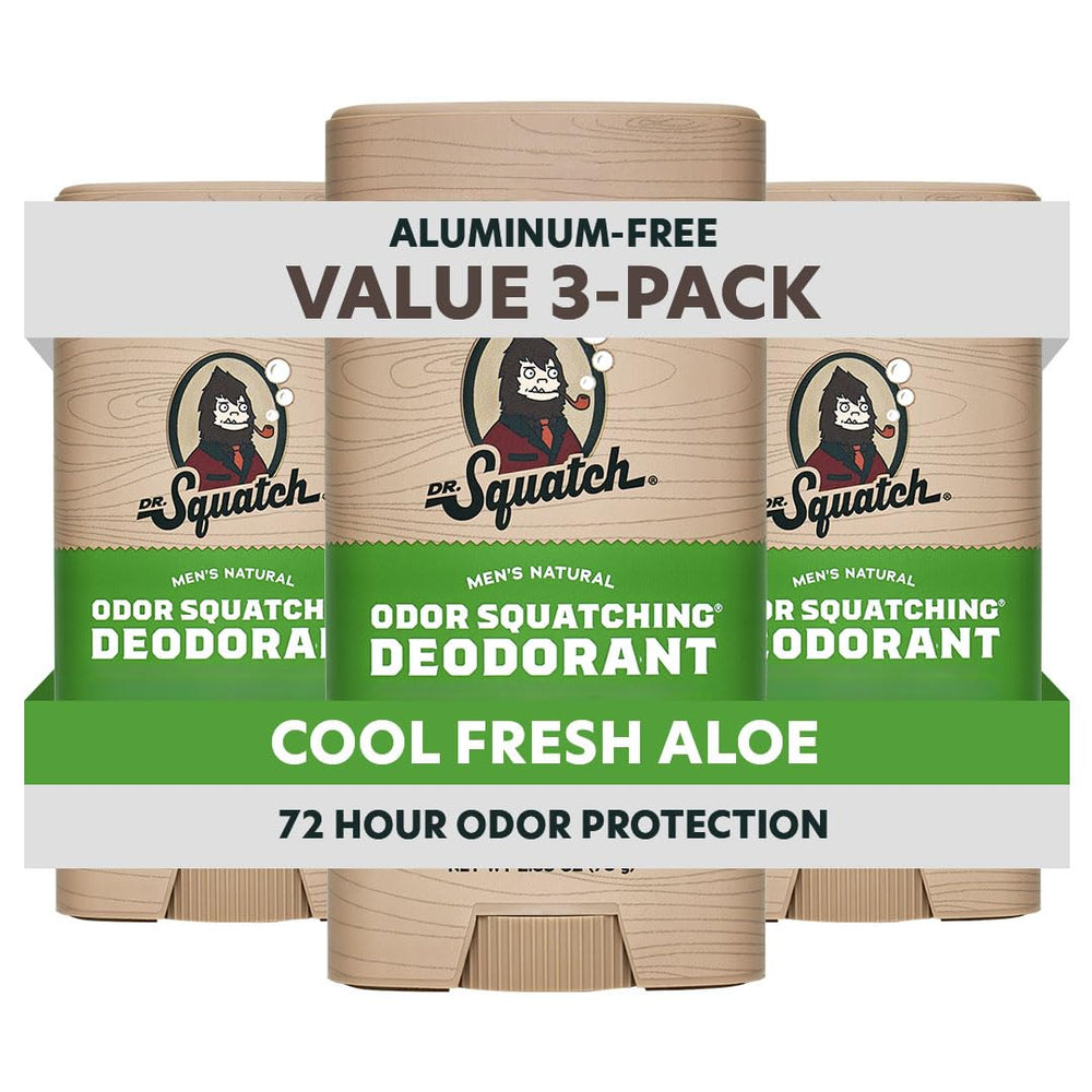 Dr. Squatch Déodorant naturel sans aluminium avec charbon et postbiotiques, protection longue durée