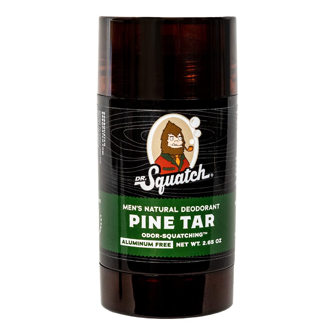Dr. Squatch Pine Tar deodorant 2.65 oz in natural aluminum-free formula.