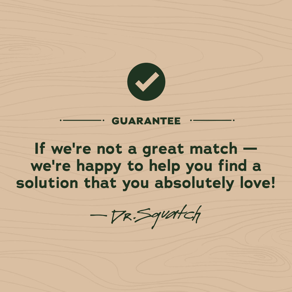 Dr. Squatch baton apres-douche, application facile et fraîcheur durable.