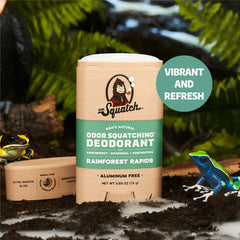 Dr. Squatch déodorant sans aluminium bâton, parfum frais et peau douce.