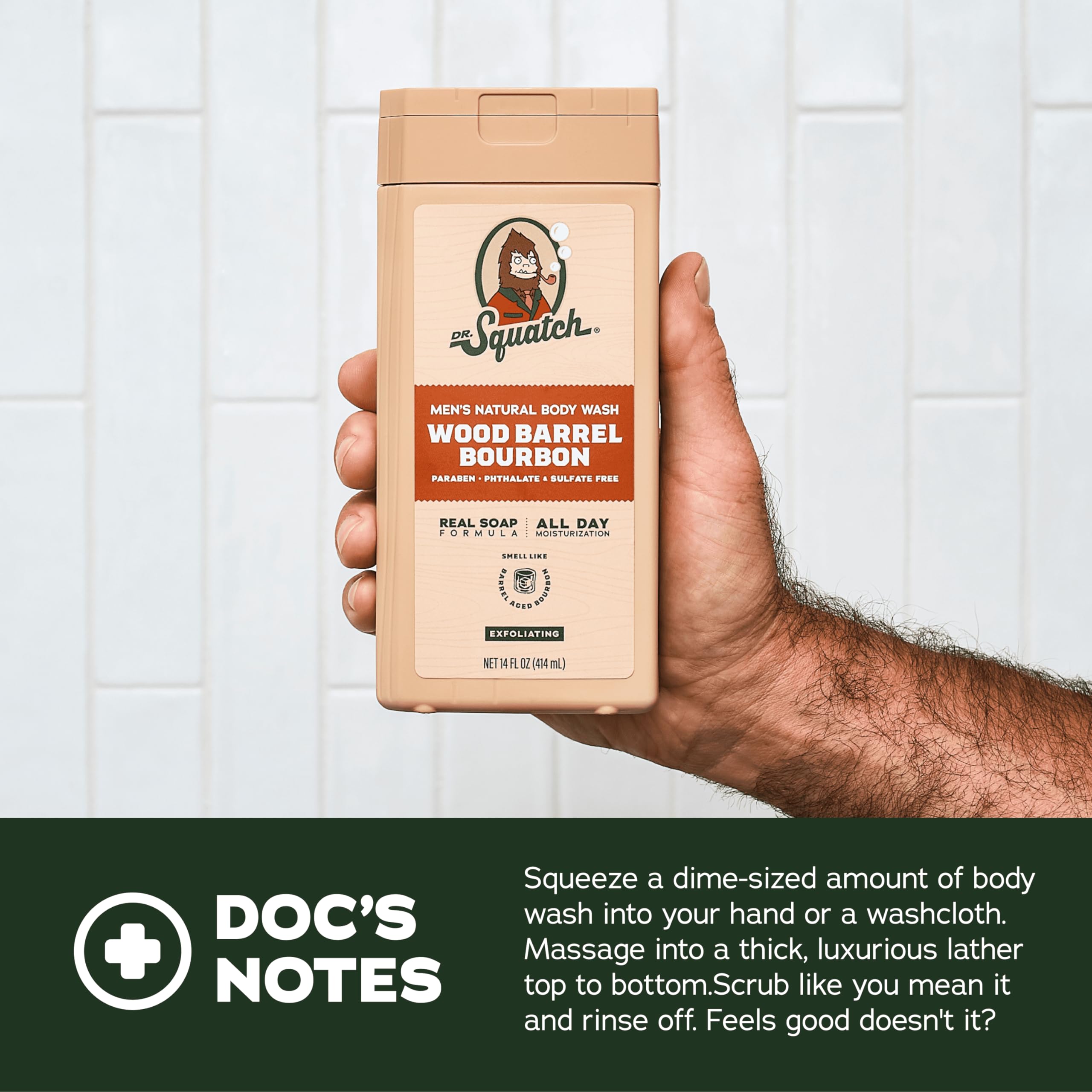 Dr. Squatch Pine Tar – utilisation quotidienne qui hydrate la peau.