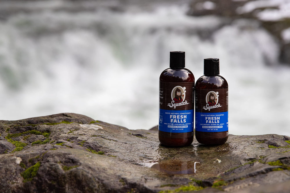 Dr. Squatch Fresh Falls Shampoo — ingrédients naturels comme huile de jojoba et karité