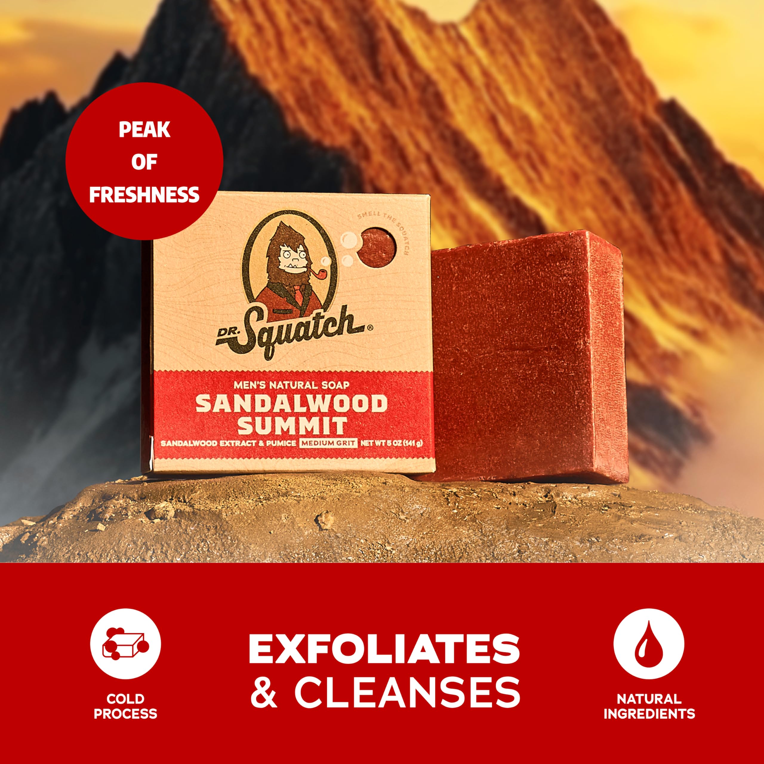 Ingrédients naturels: huile de coco, beurre de karité et kaolin dans Dr. Squatch