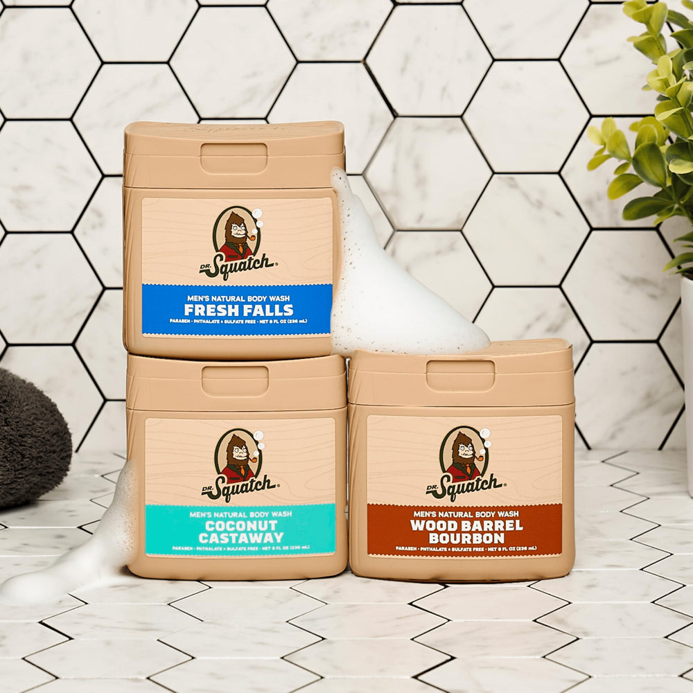 Dr. Squatch test-dermatologique — douceur pour la peau et faible irritabilité.