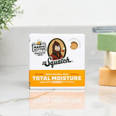 Dr. Squatch savon-barre formulé pour homme, hydratation renforcée et confort après la douche.