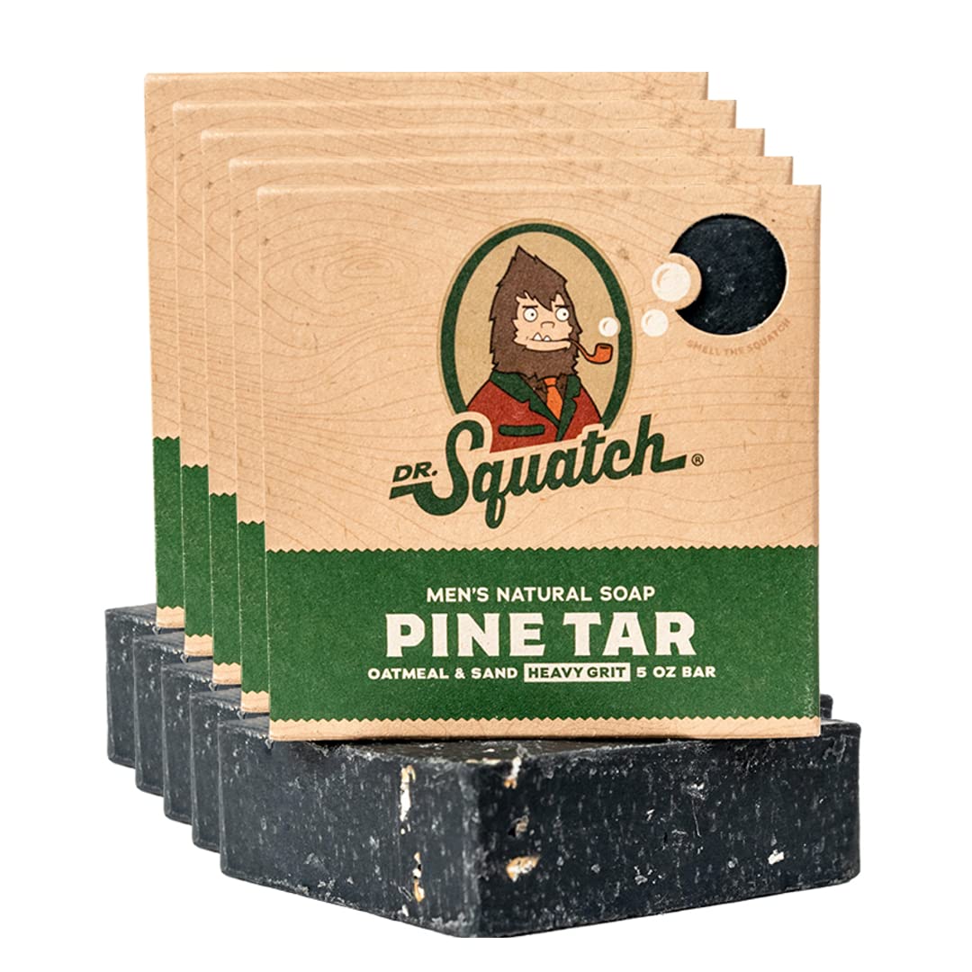 Dr. Squatch savon barre goudron de pin, parfum masculin et rafraîchissant pour la douche.
