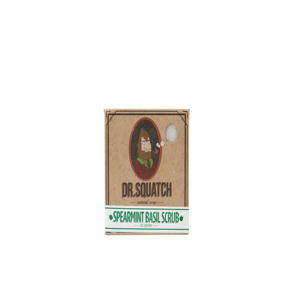 Savon Dr. Squatch Menthe et Basil, barre sans grain, nettoie et rafraîchit la peau.