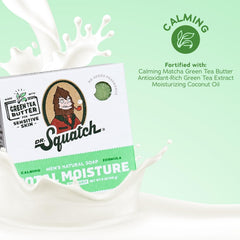 Dr. Squatch Savon-barre Formulation pour Peau Sensible, approuvée pour l'usage quotidien.