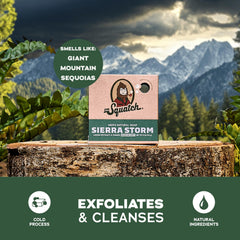 Mousse généreuse du Sierra Storm pour une douche rafraîchissante.
