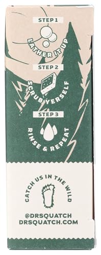 Dr. Squatch savon solide goudron pin enneigé, texture généreuse pour la mousse.