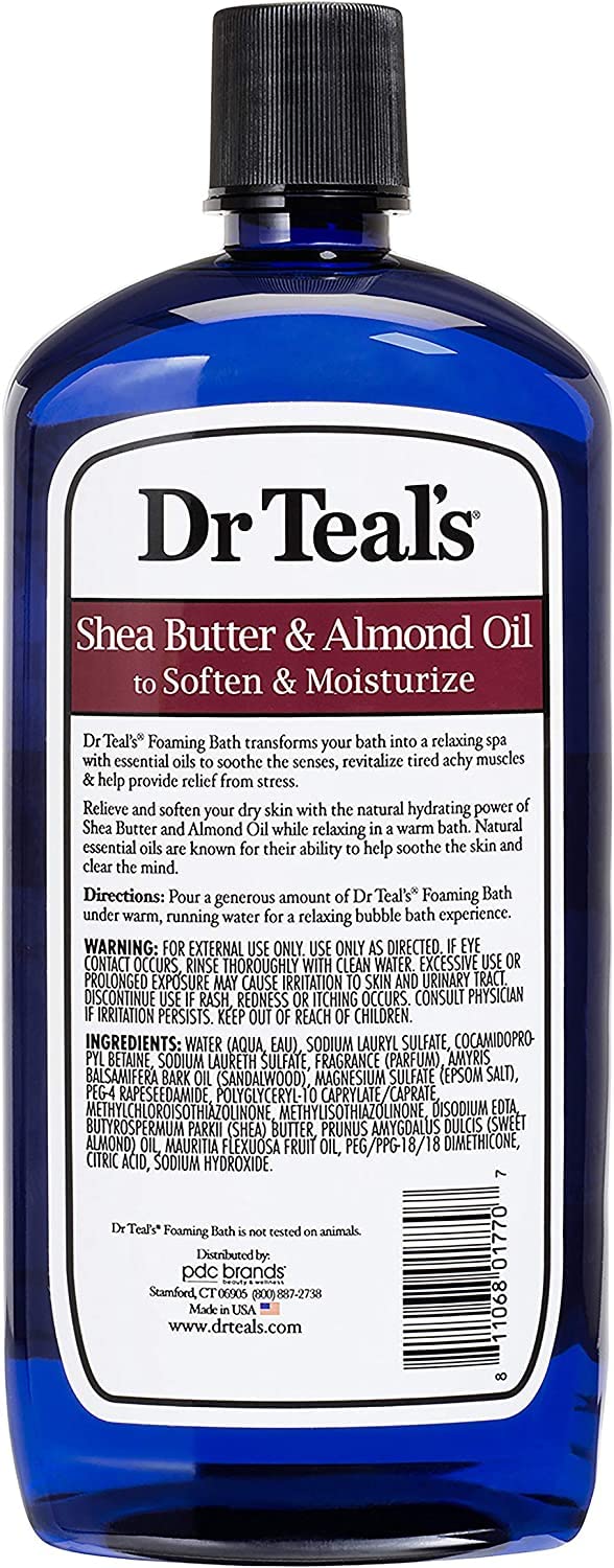 Dr Teal's bain-moussant mousse luxueuse pour spa à domicile et détente.