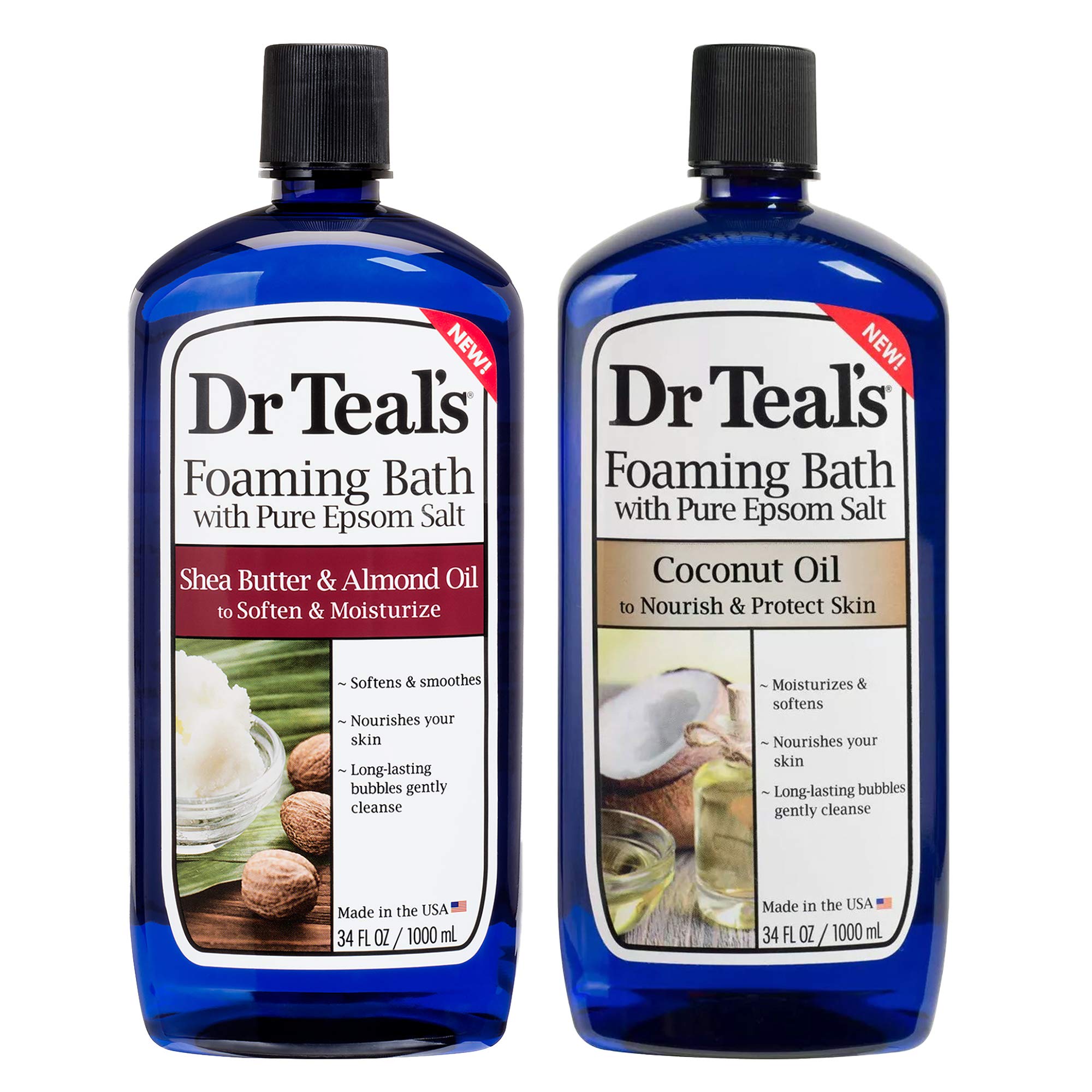 Dr Teal's bain-mousse-karité-amande: hydratation nourrissante pour peau sèche.