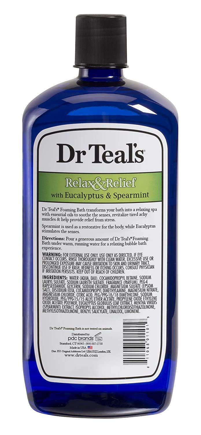 Dr Teal's Spa à domicile: moment de détente dans le bain.
