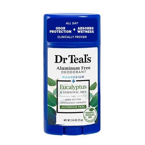 Dr Teal's Déodorant Coco 2,65 oz, bouteille en vue, parfum doux et hydratant.