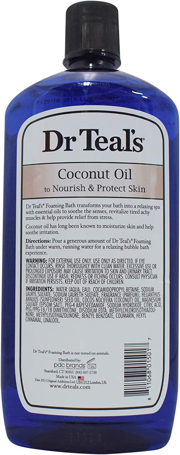 Dr Teal's coffret bain coco, trio de bouteilles pour un rituel de bien-être.