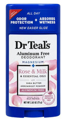 Dr Teals Déodorant Rose et Lait : douceur hydratante et fraîcheur durable.