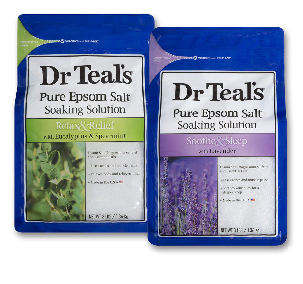 Dr Teal's Sel d'Epsom emballage eucalyptus menthe verte pour détendre