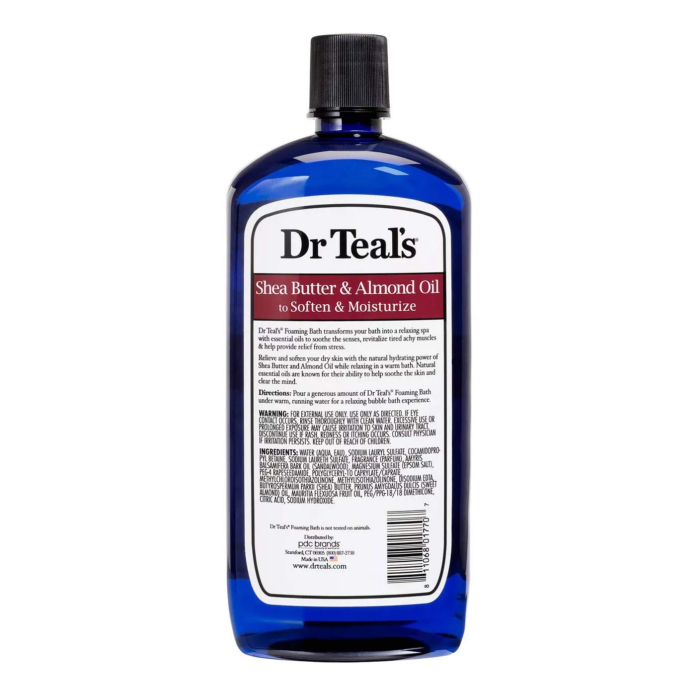 Dr Teal's Foaming Bath lathers luxuriously, transforming your tub into a spa-like retreat.
