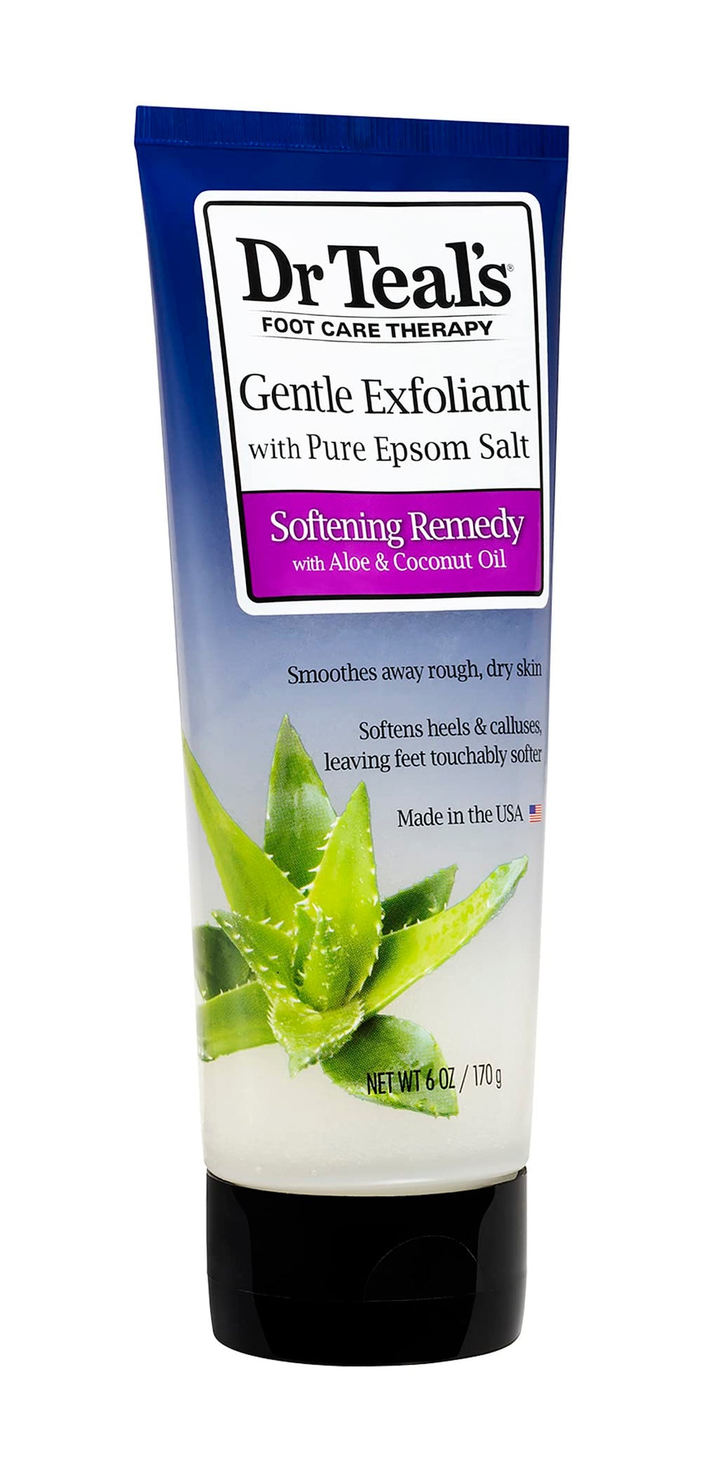 Dr Teal's Gentle Exfoliant Pieds-massage : massage doux prépare les pieds à la routine soin.