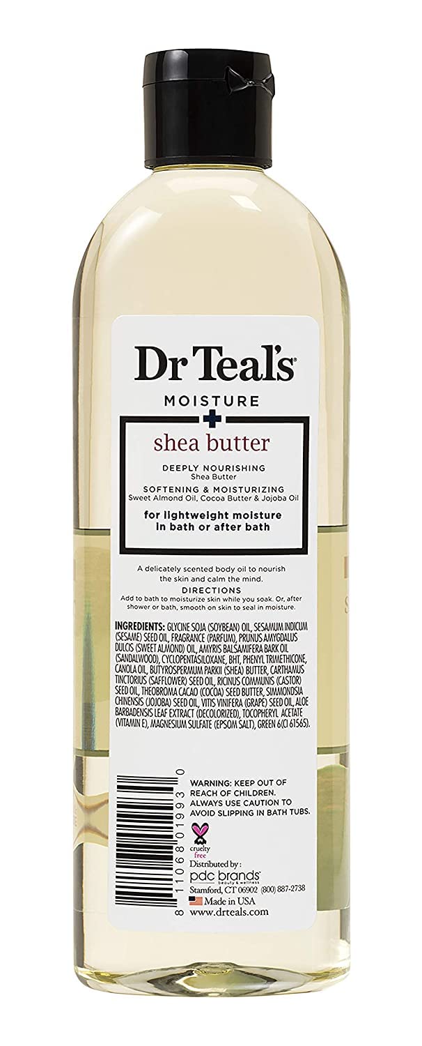 Application rapide Dr Teals, fini légèrement brillant et hydratant.