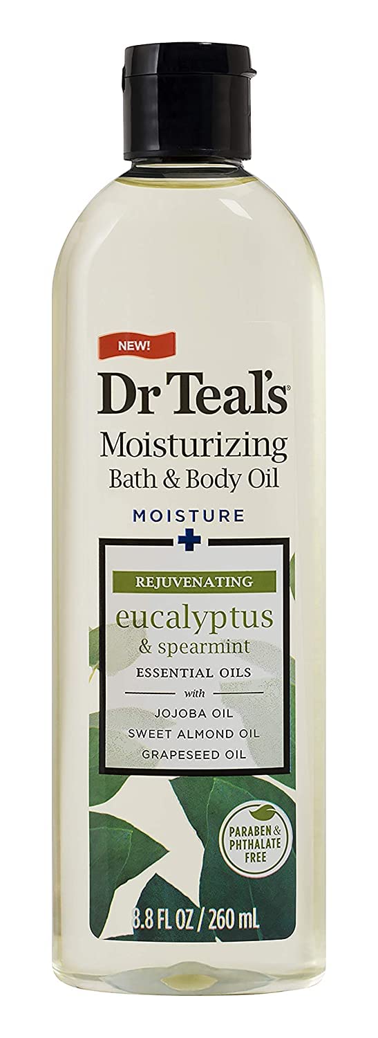 Dr Teals huile coco, bouteille 8,8 oz, peau douce et nourrie.
