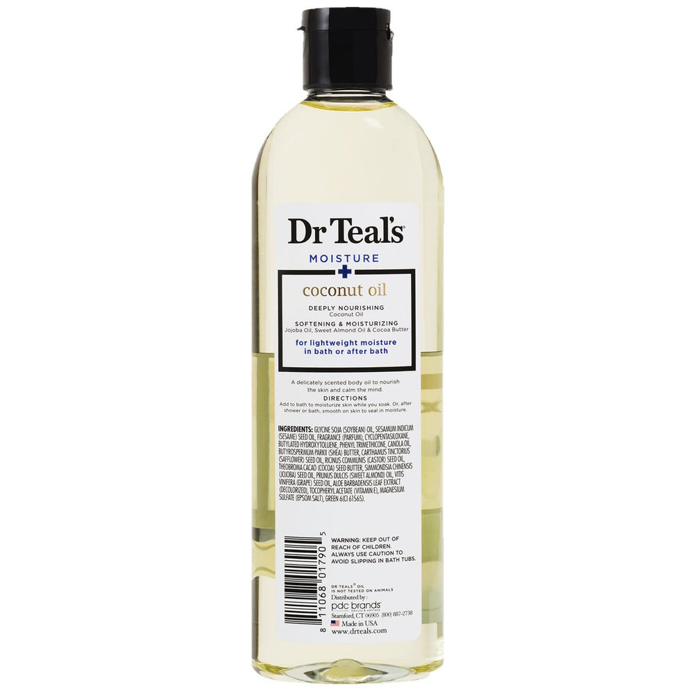 Dr Teals huile bain-corps, soin externe pour peau hydratée et confortable.