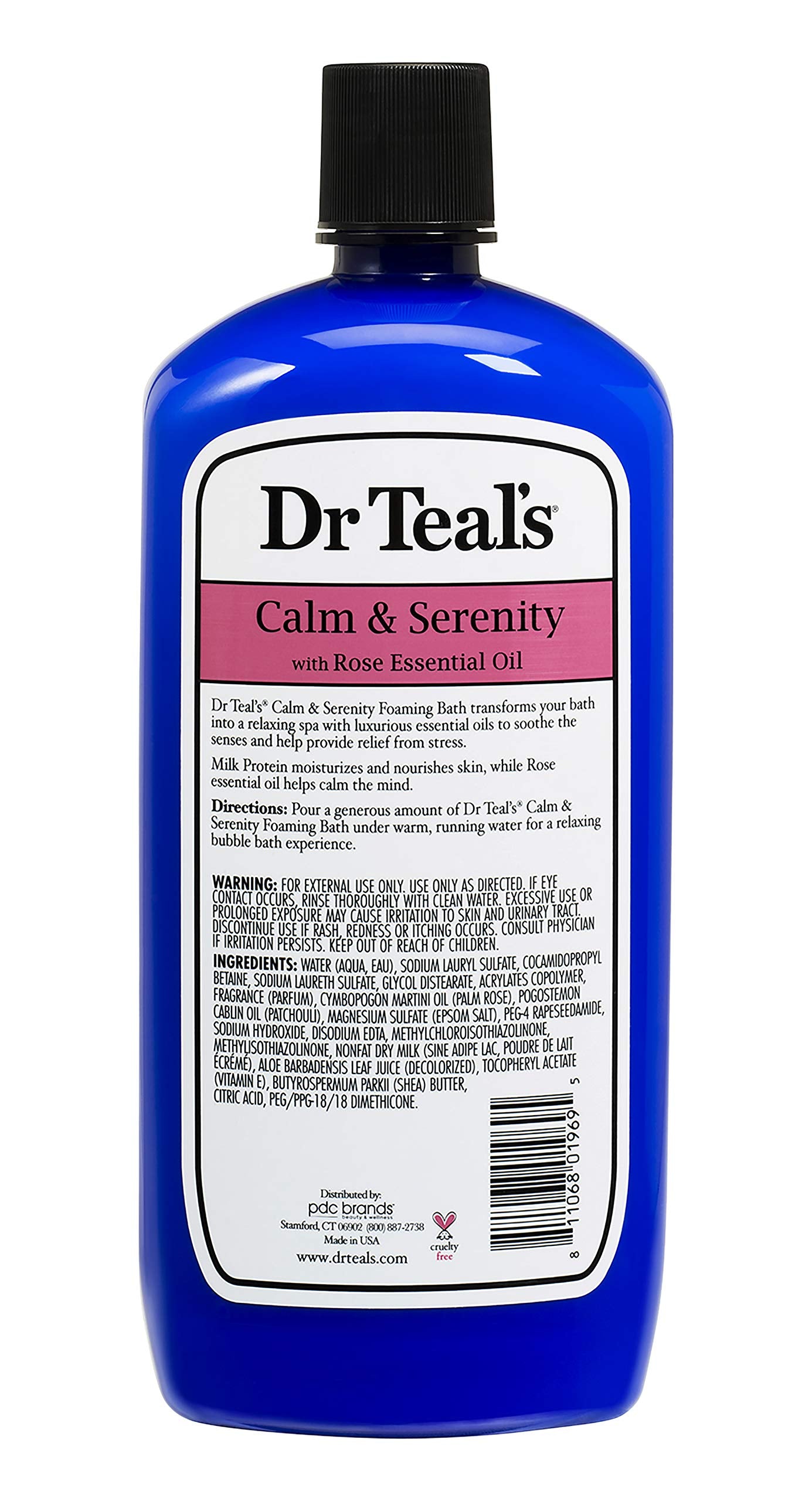 Dr Teal's Lait Protéiné rend la peau plus douce après le bain.