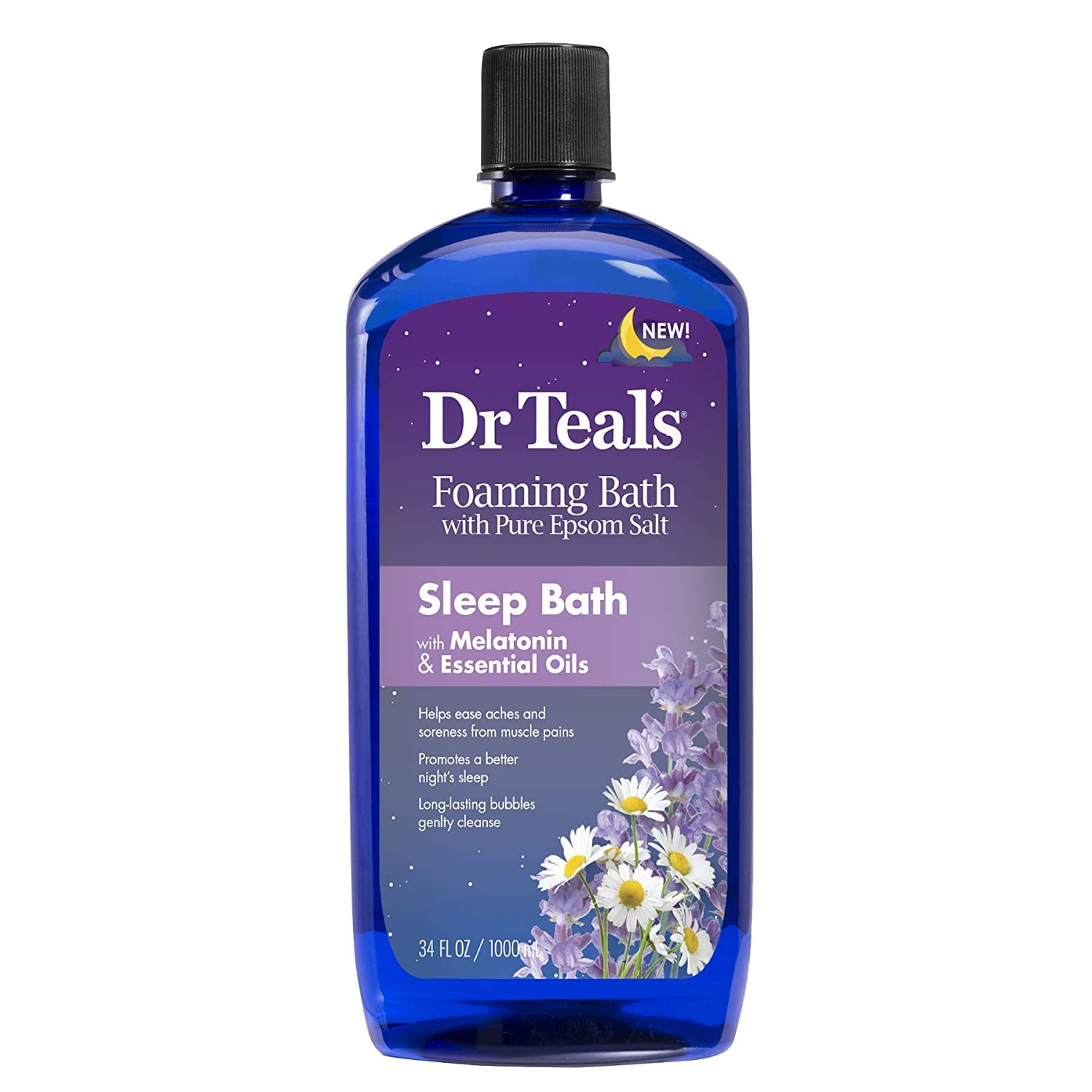 Lotion corporelle hydratante Dr Teal's pour le soir.