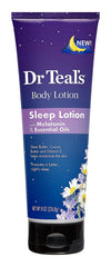 Dr Teal's Melatonine Lotion Nuit – flacon 8oz avec parfum lavande et camomille.