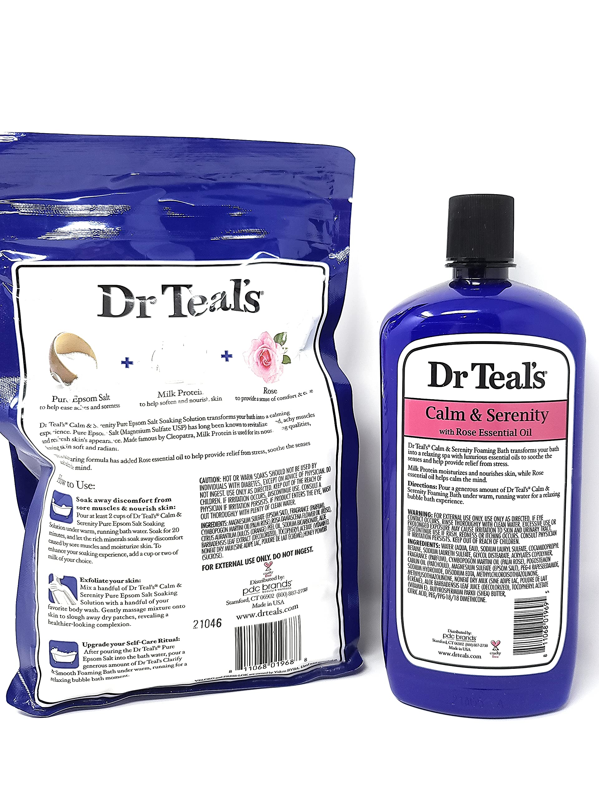 Dr Teal's Peau Lisse et Hydratée après le bain.